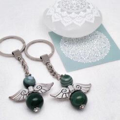 Alternative view of Schlüsselanhänger Engel (grüner Achat)