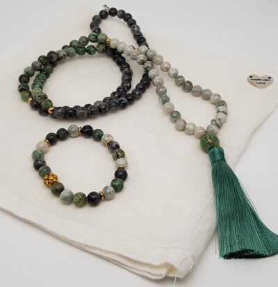 Set Steinhalskette und Armband "Intuition"