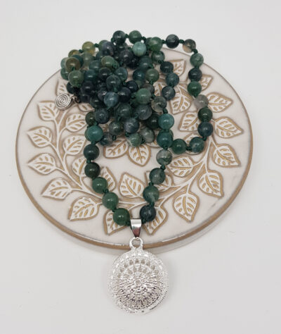 Steinkette "Mandala" (Moosachat)