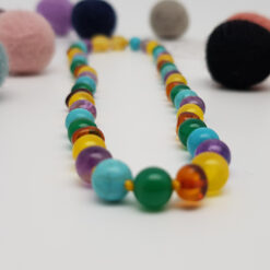 Alternative view of Halskette "Bernstein Bunt"