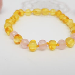 Alternative view of Armband (Mami) "Bernstein und Rosenquarz"