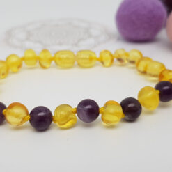 Alternative view of Armband (Mami) "Bernstein und Amethyst"