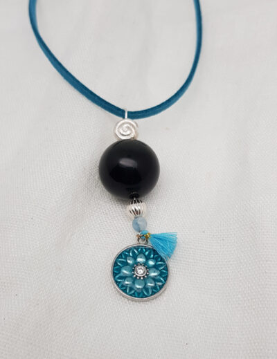 Halskette "Obsidian Mandala