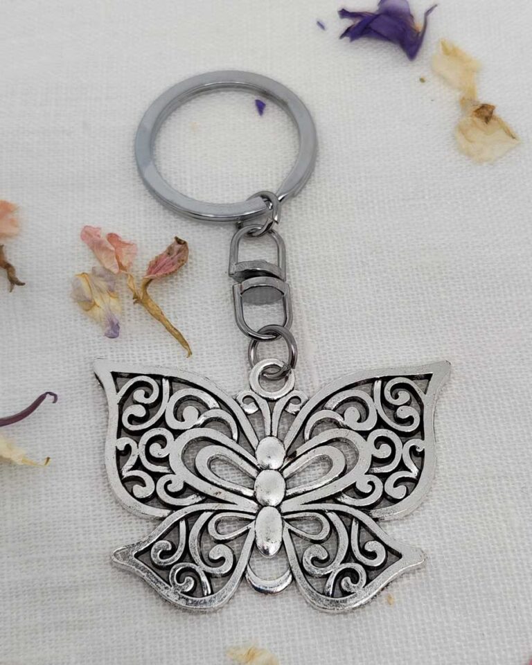 Produktbild von Schlüsselanhänger Schmetterling Blau "Bleu" Geschenkidee