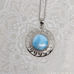 Alternative view of Halskette "Spirale des Seins" (Larimar)