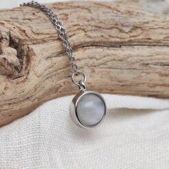 Alternative view of Halskette mit Edelsteinanhänger (Mondstein)