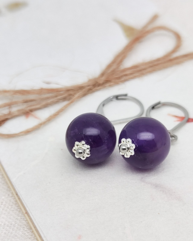Ohrhänger "Lavendel Amethyst" – Bild 3