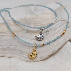 Steinkette "Freudenschimmer - Seelenmuschel"