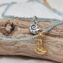 Steinkette "Freudenschimmer - Seelenmuschel"