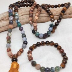 Steinkette "Sonnenstrahl" mit Armband