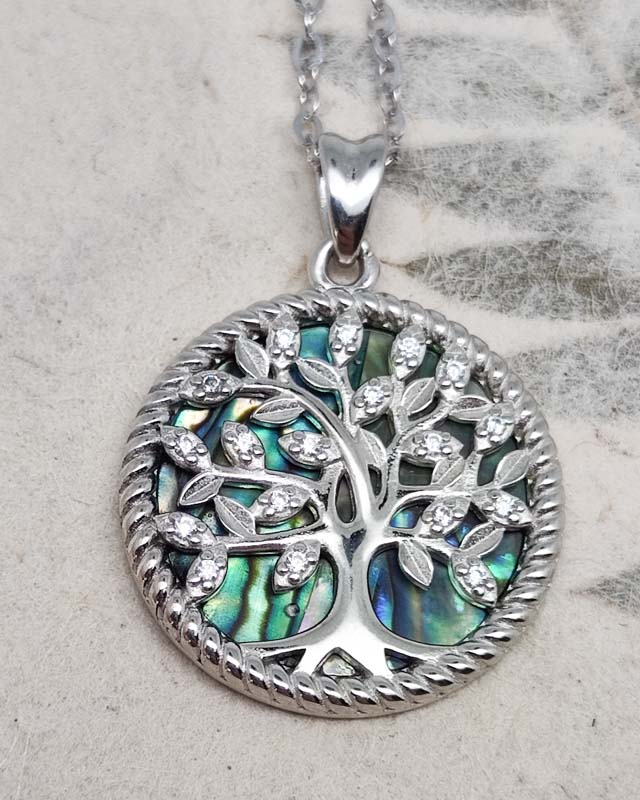 Schmuckset "Lebensbaum mit Paua" – Bild 4