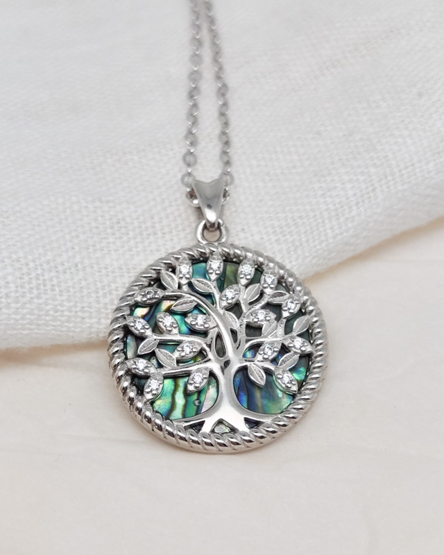 Schmuckset "Lebensbaum mit Paua" – Bild 3