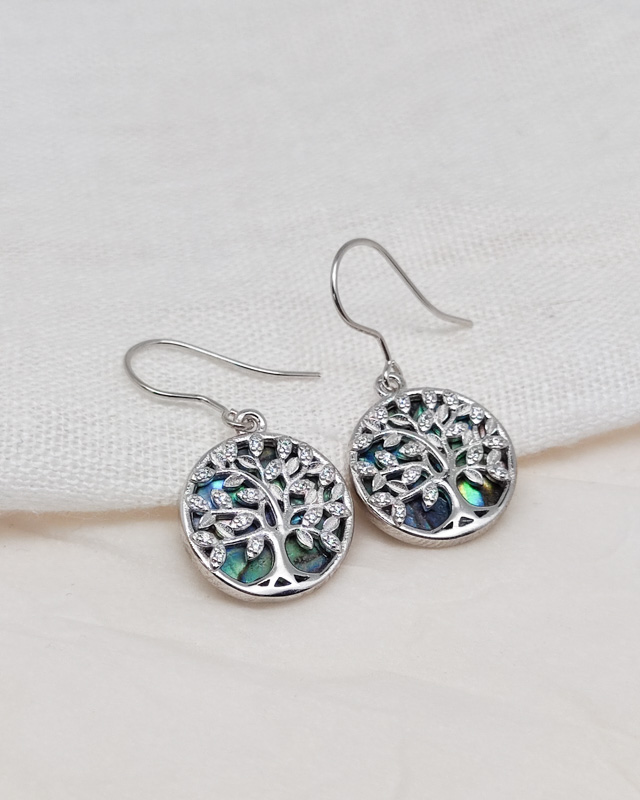 Schmuckset "Lebensbaum mit Paua" – Bild 2